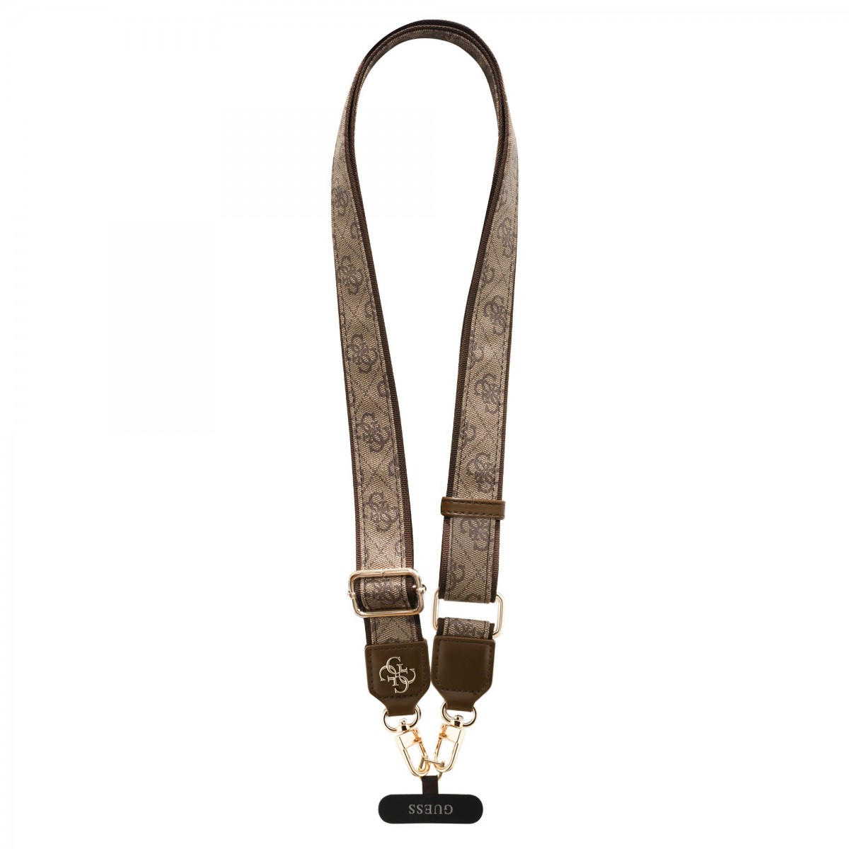 Popruh Guess Crossbody PU 4G Metal Logo Brown