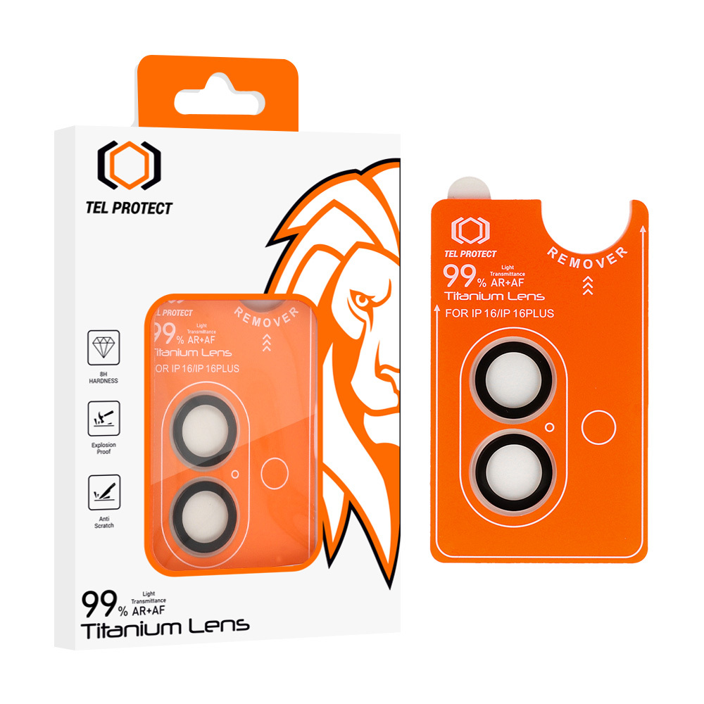 Tvrzené sklo Tel Protect Titanium Lens 99% AR na čočky fotoaparátu pro iPhone 17 transparent