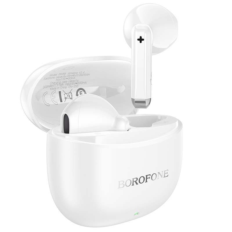 Bezdrátová sluchátka Borofone TWS Bluetooth BW88 Deep Rhyme white