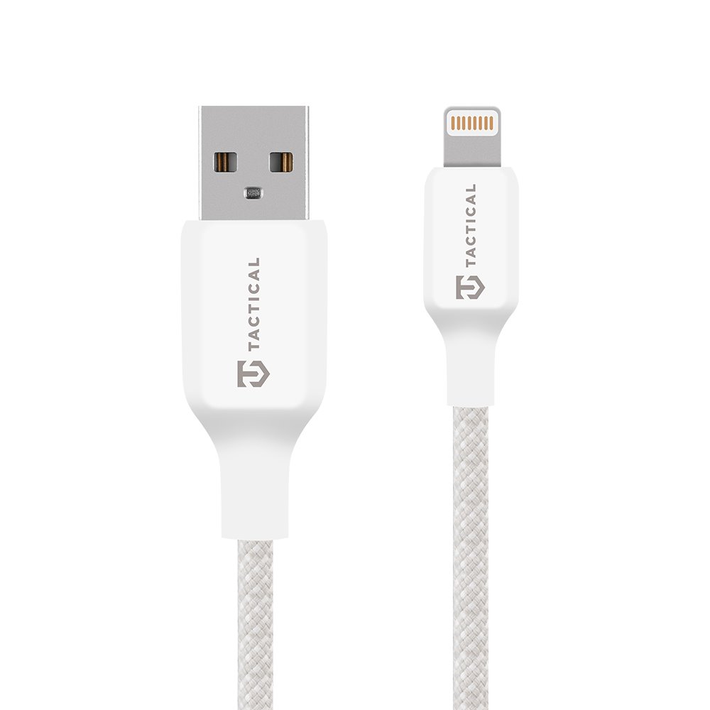 Datový kabel Tactical Stitch Thread USB-A - Lightning 1m White