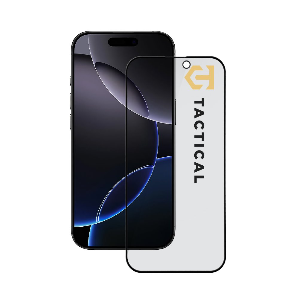 Tvrzené sklo Tactical Glass Shield Privacy Stealth 5D pro Apple iPhone 16 Pro - 17 Black