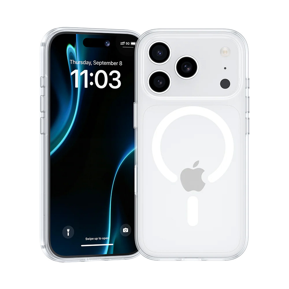 Zadní kryt Magnetic Benks Crystal pro iPhone 17 Pro transparentní (tlačítko ovládání fotoaparátu)