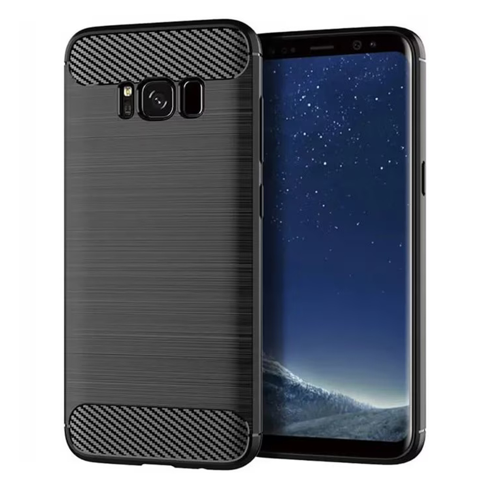 Techsuit Karbon Silikon Samsung Galaxy S8 Plus Černý