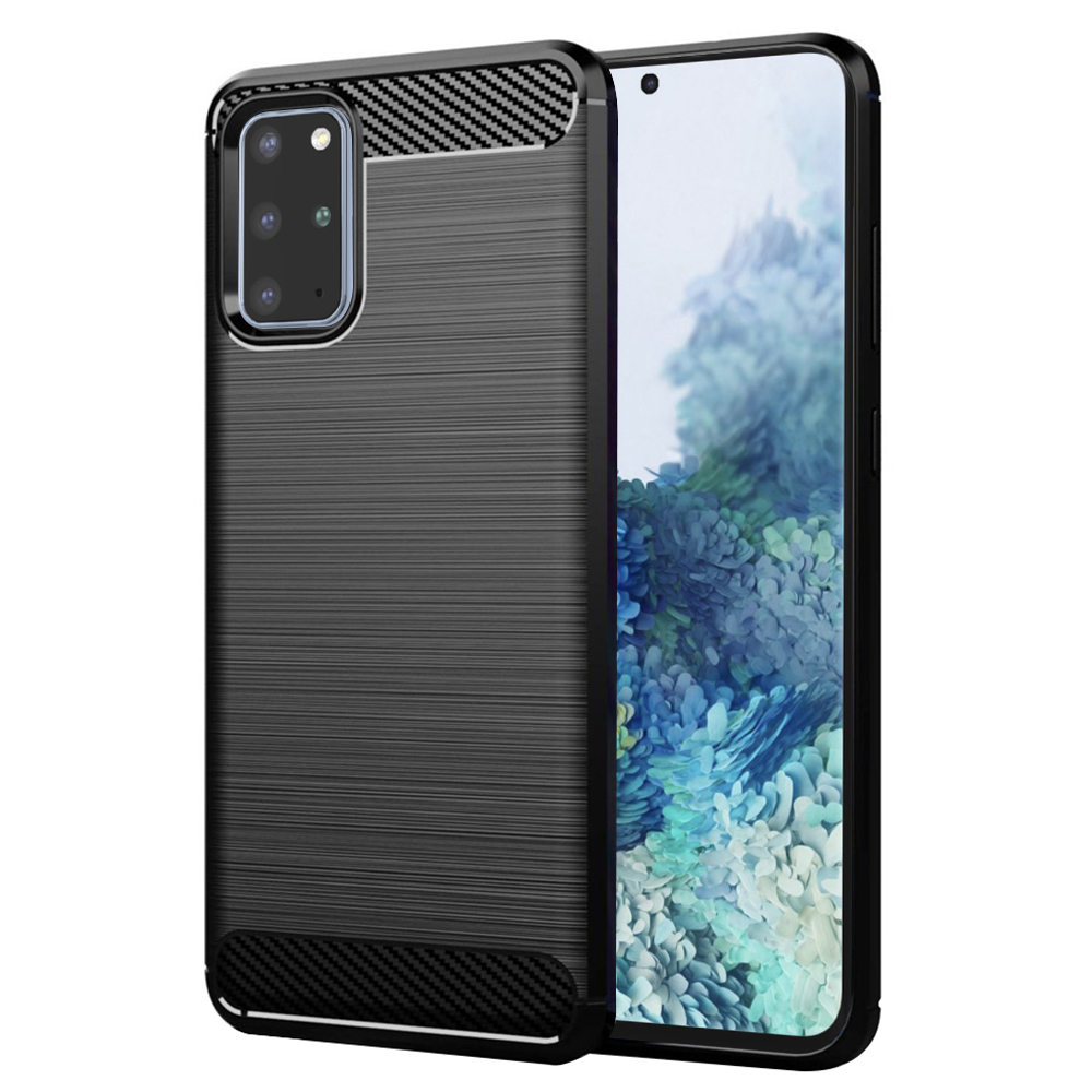 Techsuit Karbon Silikon Samsung Galaxy S20 Plus 4G S20 Plus 5G Černá