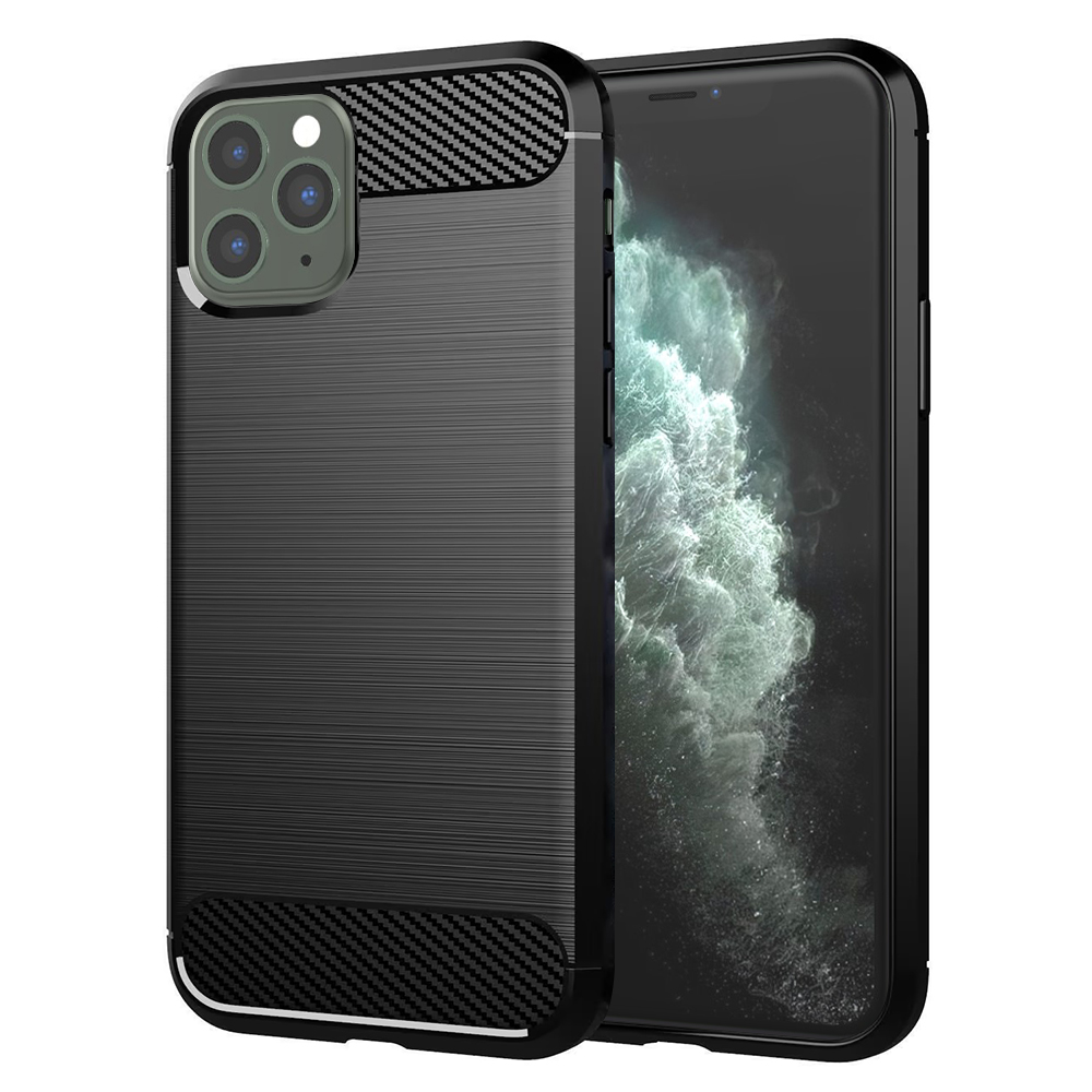 Techsuit Karbon Silikon iPhone 11 Pro Max Černý