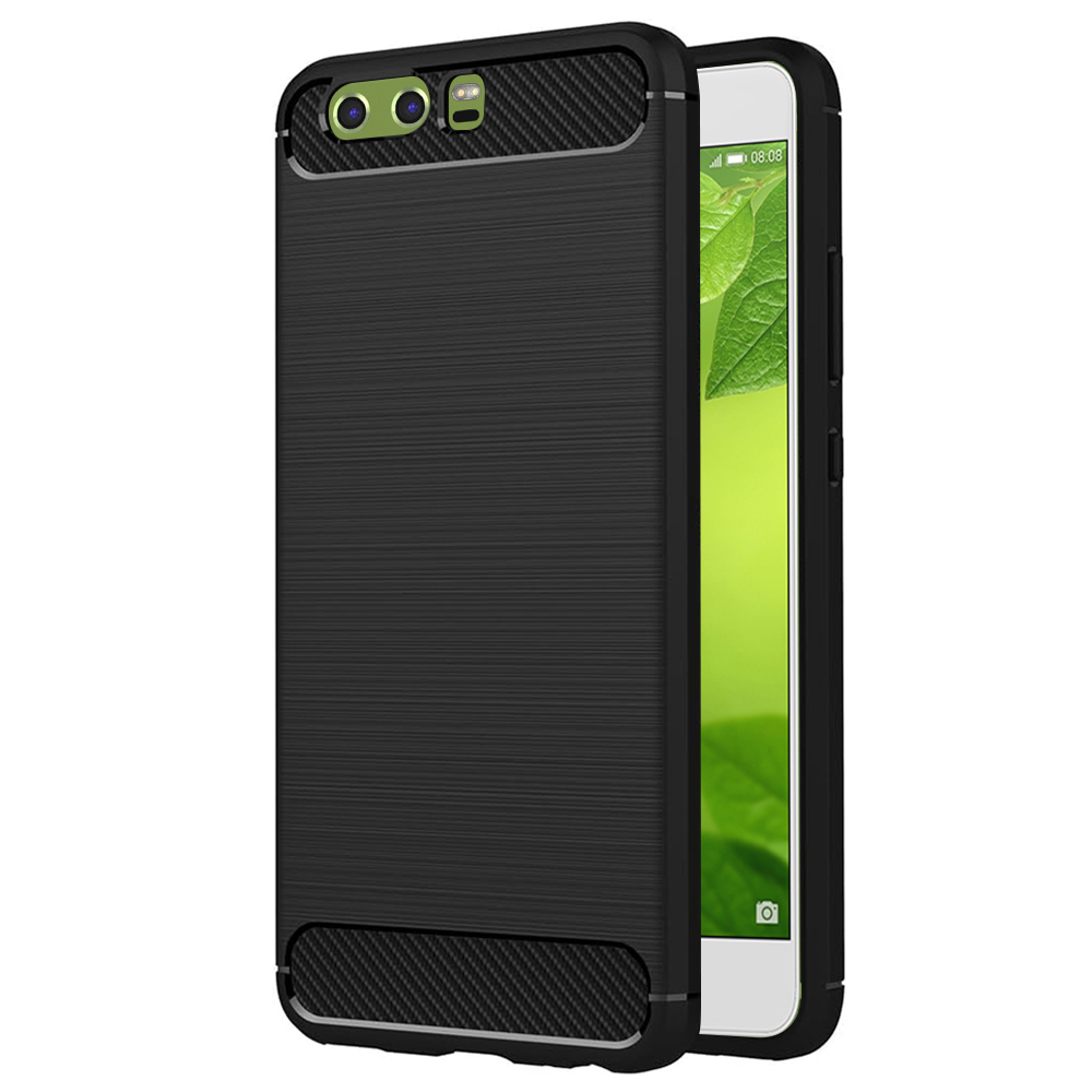 Techsuit Karbon Silikon Huawei P10 Černý