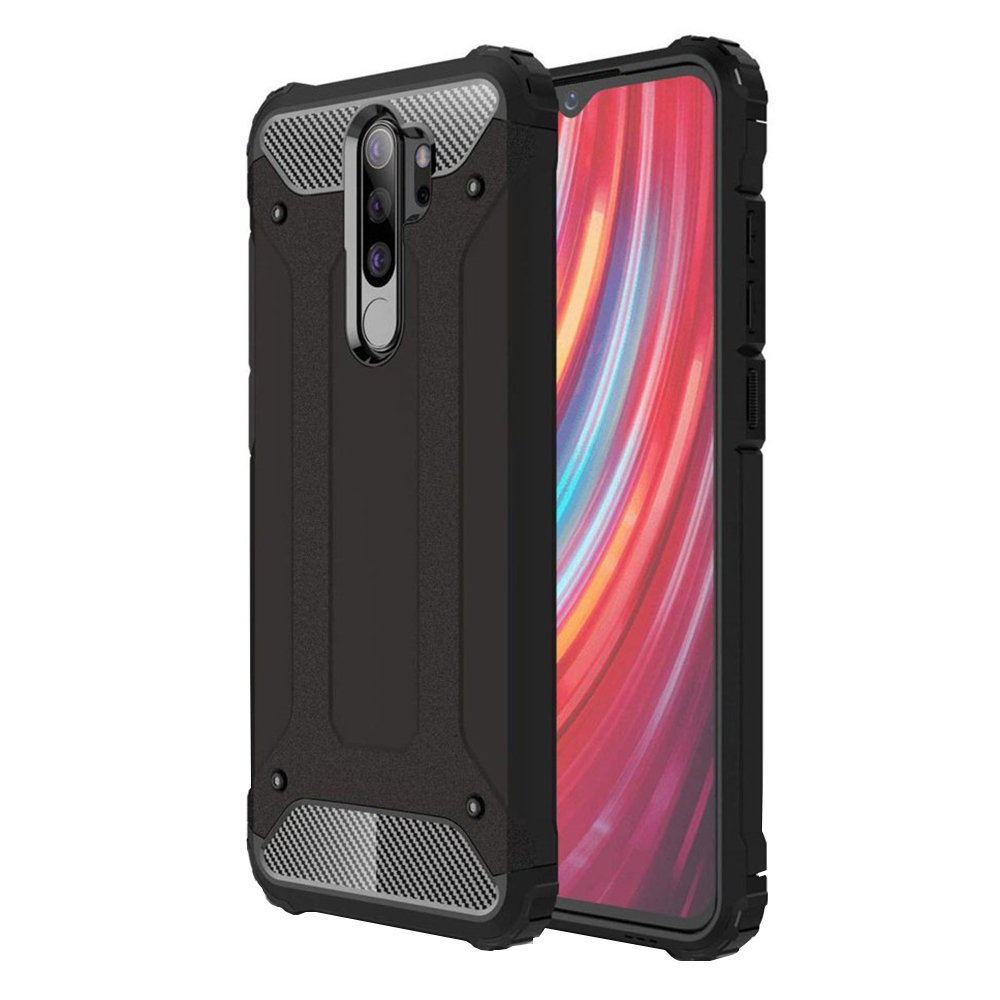 Techsuit Hybridní pouzdro Xiaomi Redmi Note 8 Pro Černá