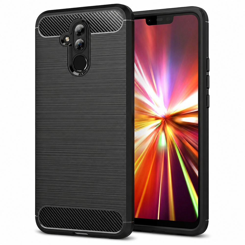 Techsuit Karbon Silikon Huawei Mate 20 lite Černá