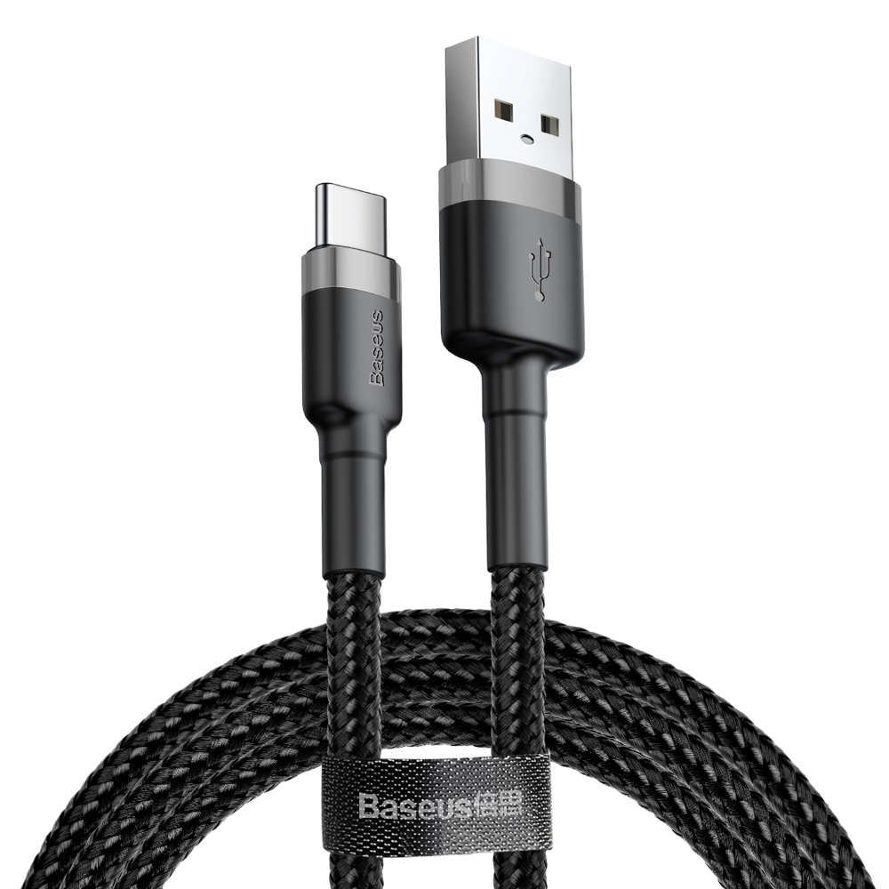 Baseus Datový kabel Cafule USB to Type-C 2A 2M Gray Black