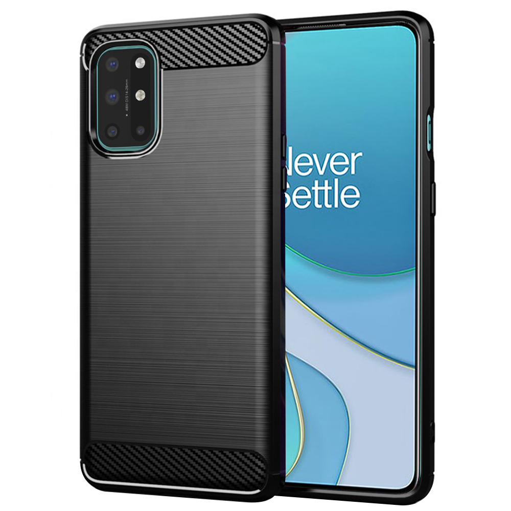 TechSuit Carbon Silicone OnePlus 8T Černá