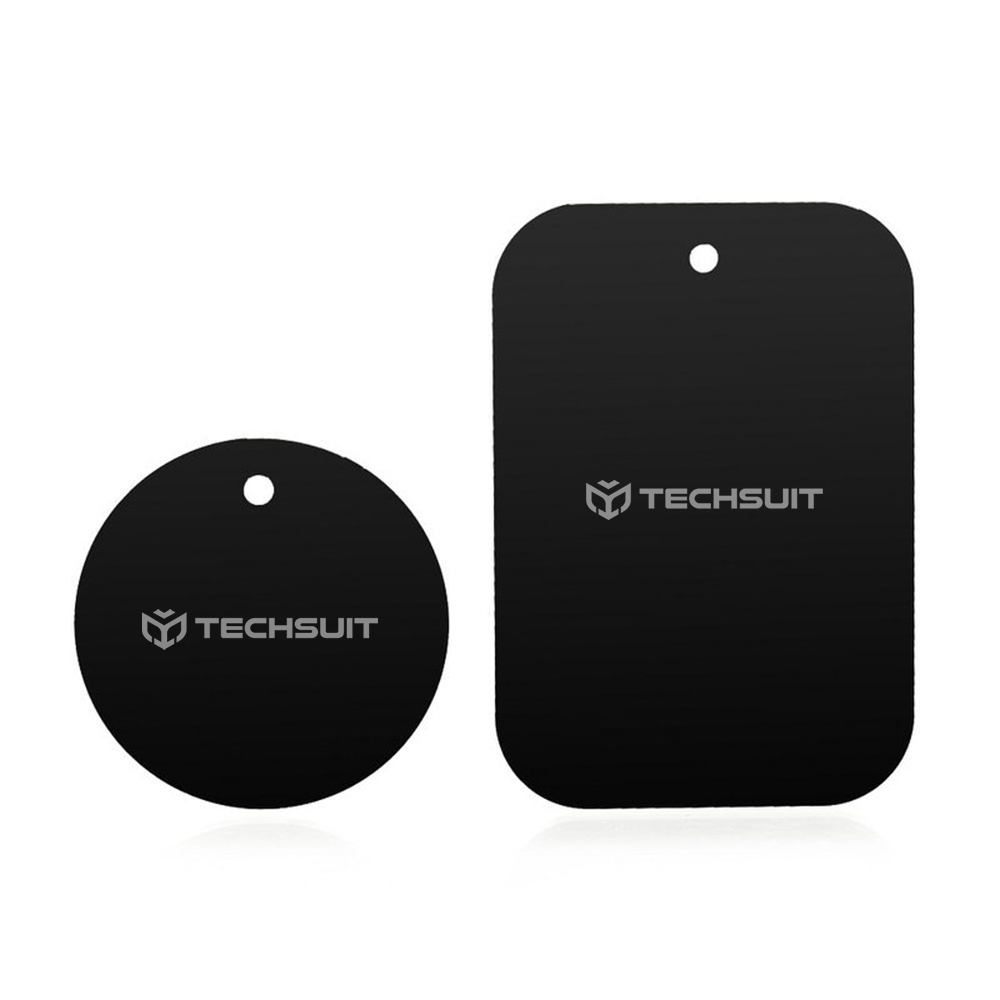 Techsuit MP03 Kovová destička s matným povrchem Černá 2 kusy