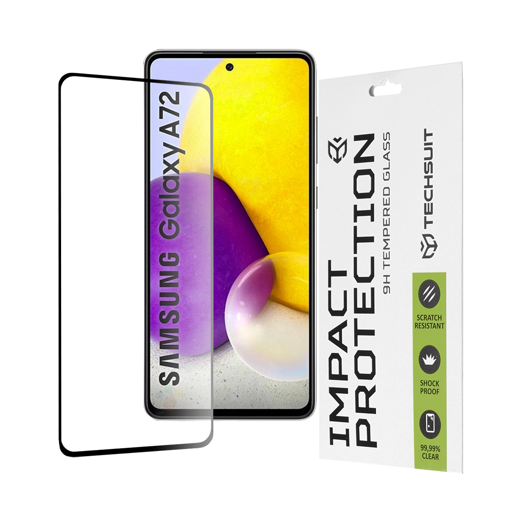 Techsuit 111D Celoplošné sklo Samsung Galaxy A72 4G A72 5G Black