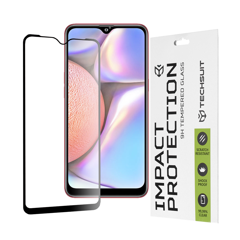 Techsuit 111D Celoplošné lepené sklo Samsung A10 A10s M01s M10 Black