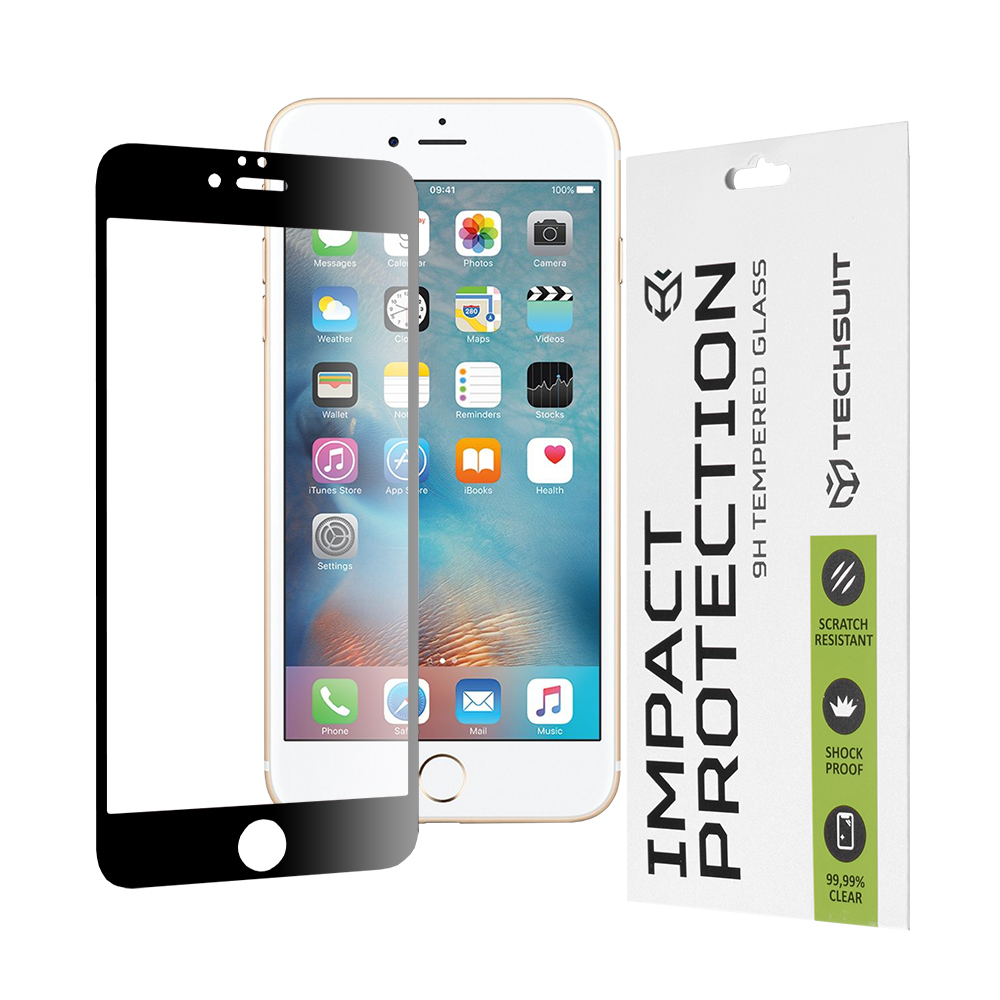 Techsuit 111D Celoplošné sklo iPhone 6 Plus 6s Černé