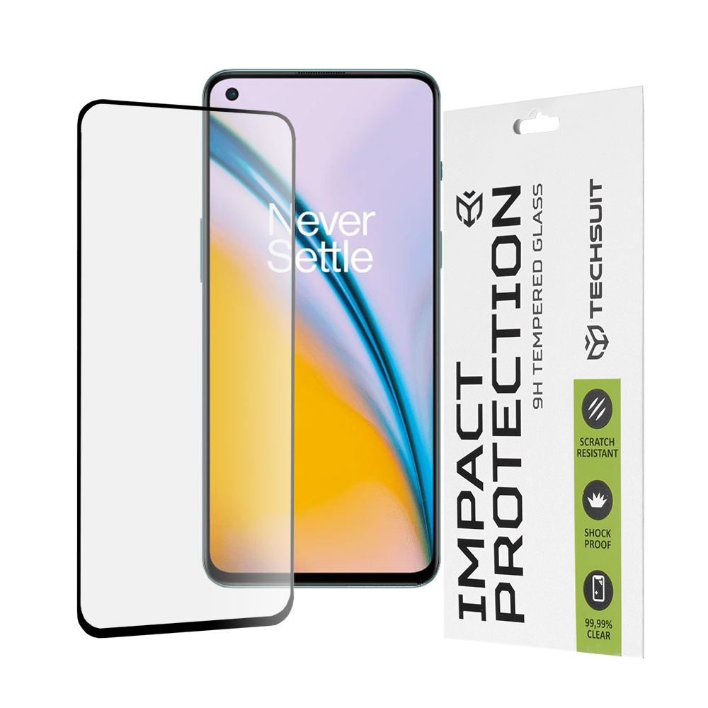Techsuit 111D Celoplošné lepené sklo pro OnePlus Nord Black