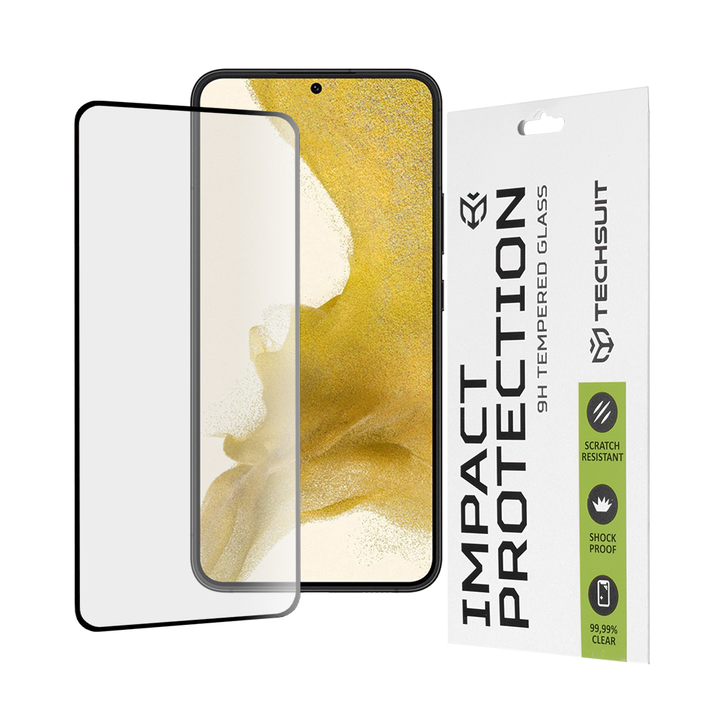 Techsuit 111D Celolepicí sklo Samsung S22 Plus S23 Plus Černé