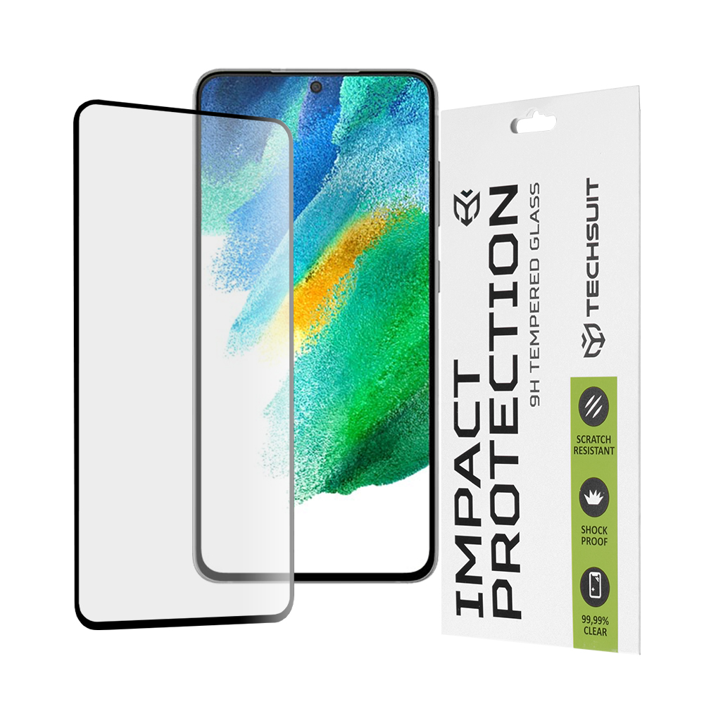 Techsuit 111D Celoplošné lepené sklo Samsung Galaxy S21 FE 5G Black