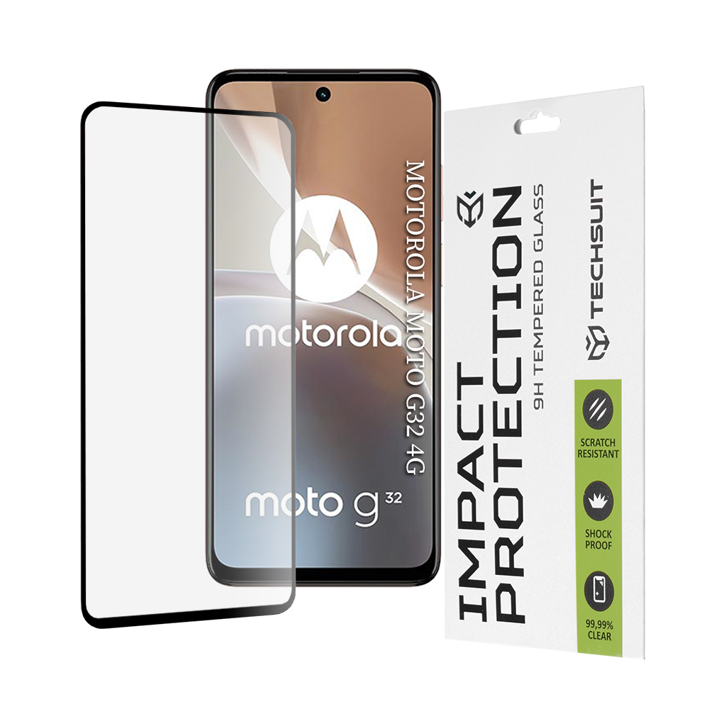 Techsuit 111D Celoplošné lepené sklo Motorola Moto G32 Black