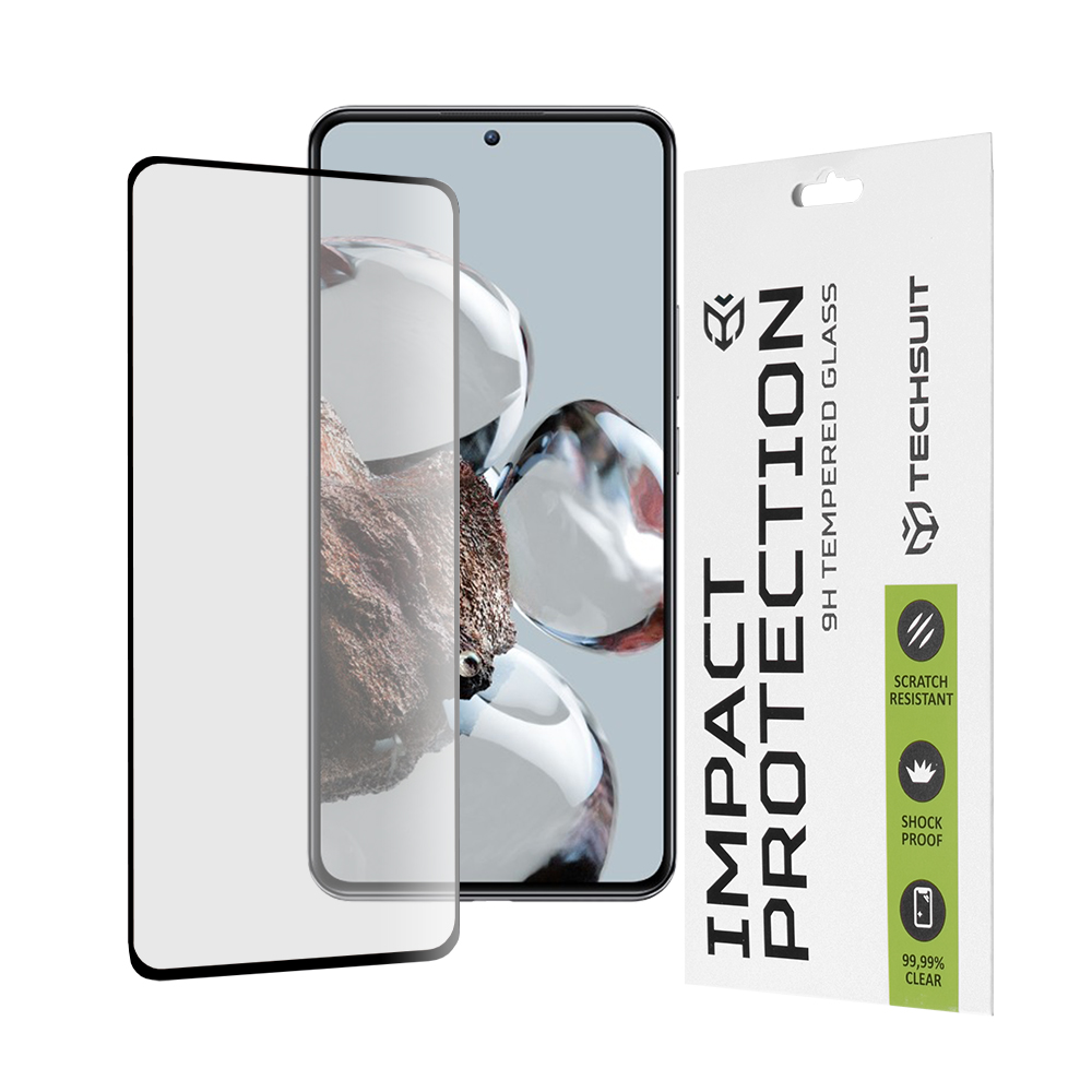 Techsuit 111D Celoplošné lepené sklo Xiaomi 12T 12T Pro Black