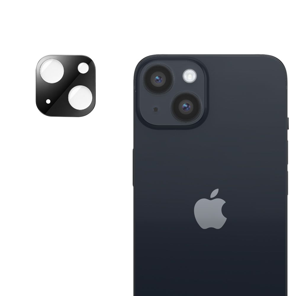 Techsuit Kompletní sklo kamery iPhone 14 14 Plus Black