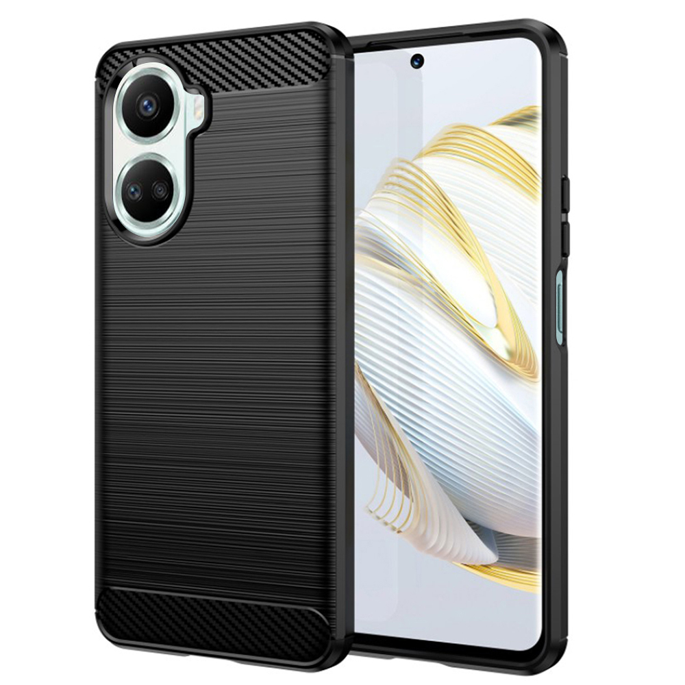 Techsuit Karbon Silikon Kryt Huawei nova 10 SE Černý