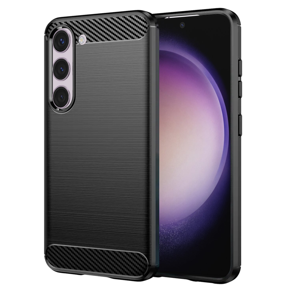 Techsuit Karbon Silikon Samsung Galaxy S23 Černý