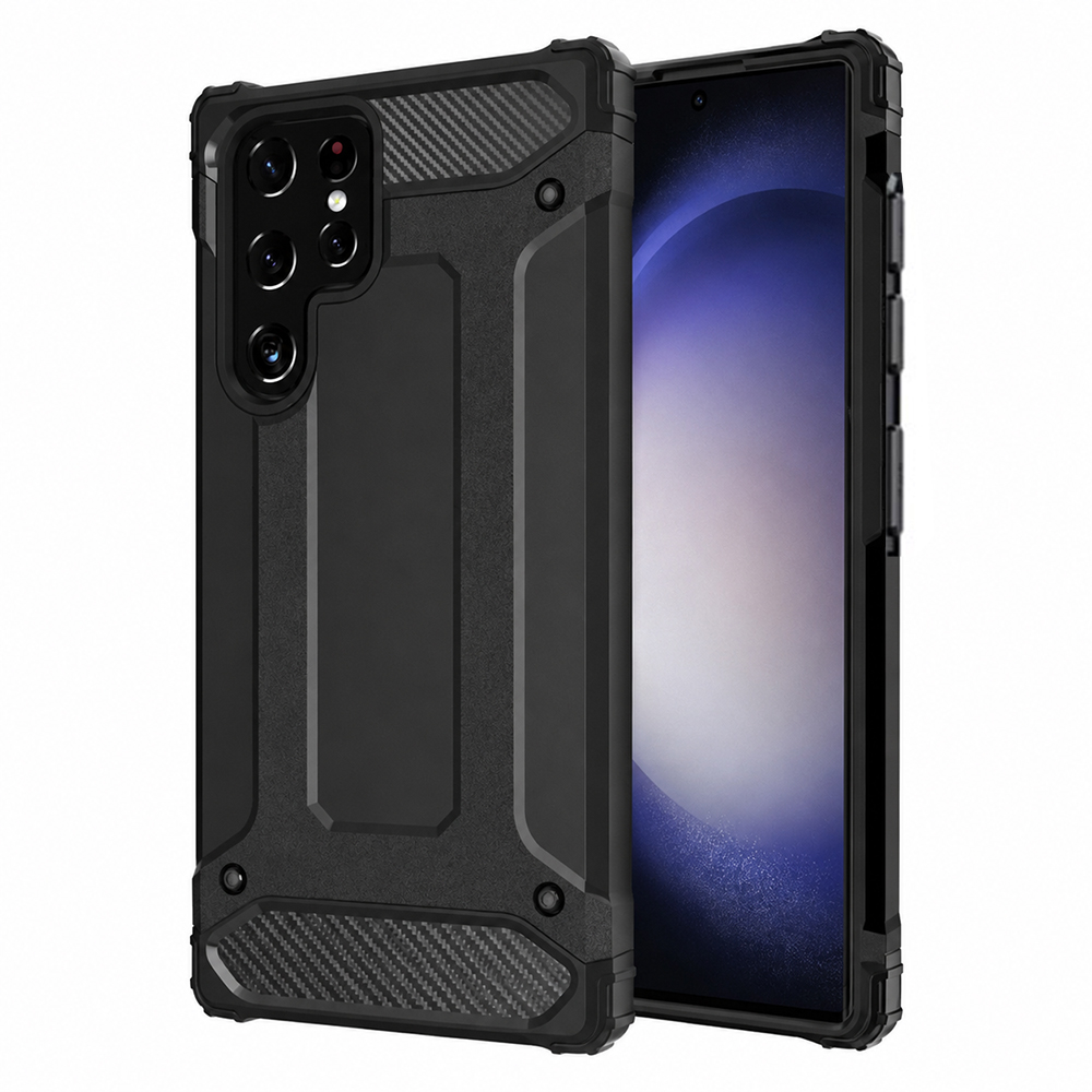 Techsuit Hybridní pouzdro Samsung Galaxy S23 Ultra Černá