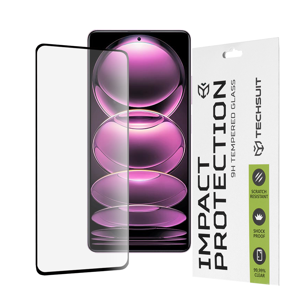 Techsuit 111D Celoplošné lepící sklo Xiaomi Redmi Note 12 Pro 5G Black