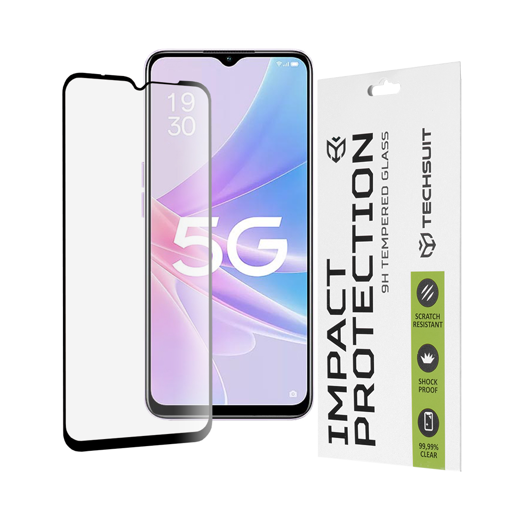 Techsuit 111D Celoplošné celolepicí sklo Oppo A58 5G A78 5G Černé