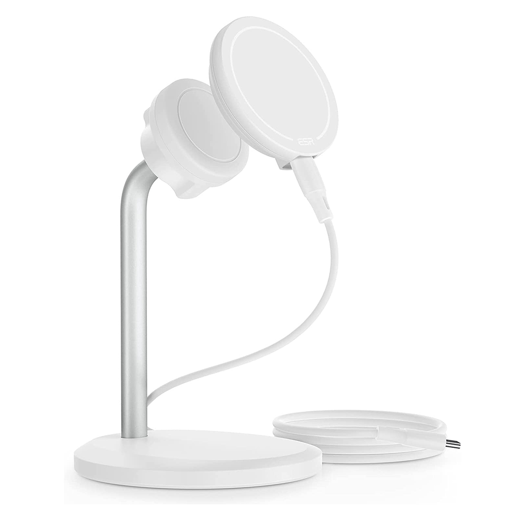 ESR Bezdrátová nabíječka HaloLock Shift Stojan MagSafe Bílá