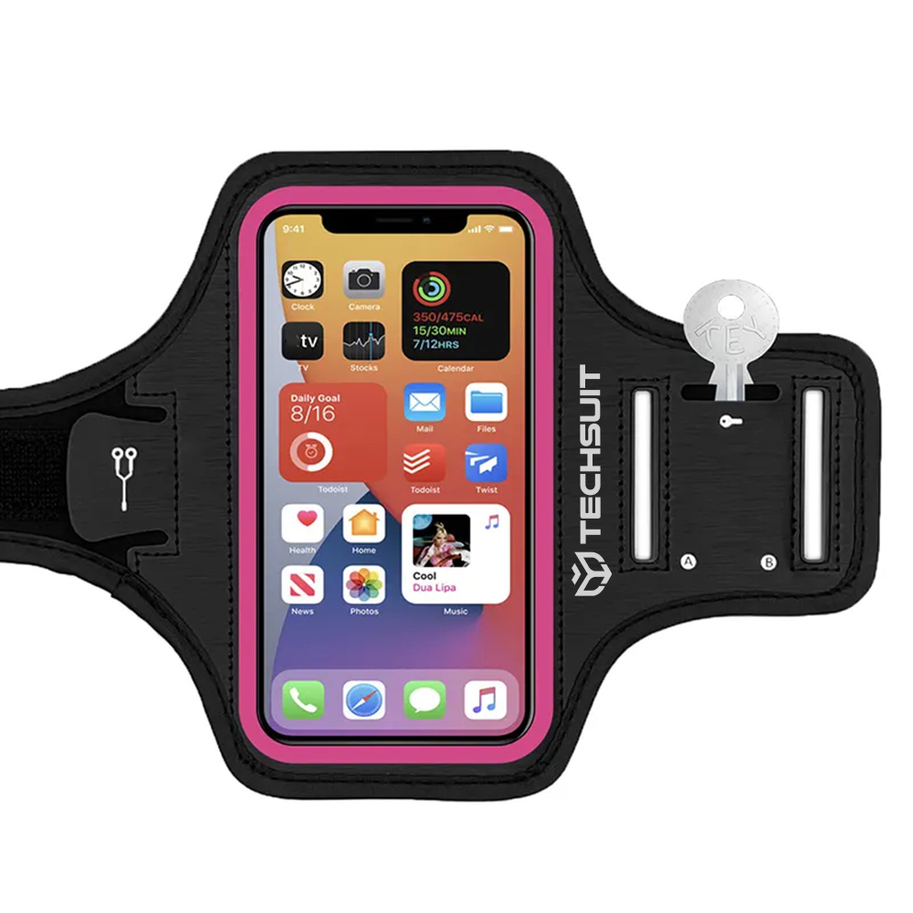 Techsuit Náramek TH20 na suchý zip max 6.8" Růžový