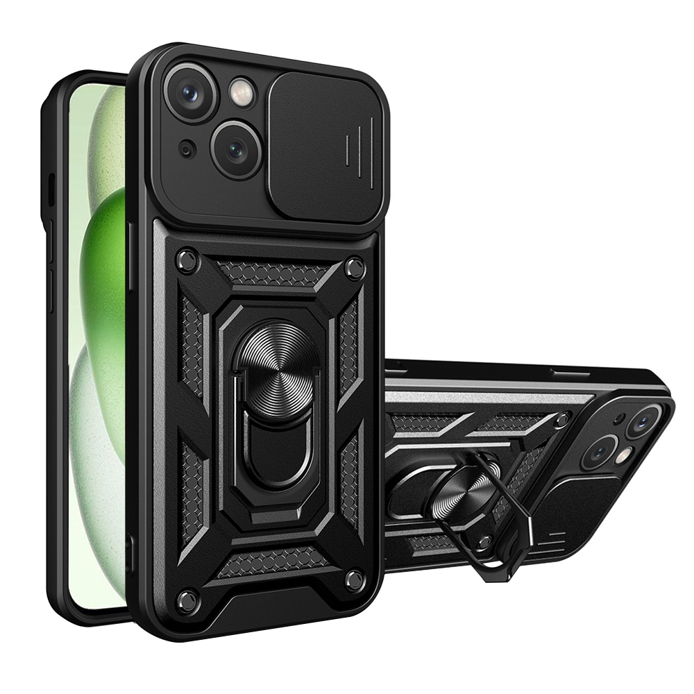 Techsuit Řada CamShield iPhone 15 Plus Černá