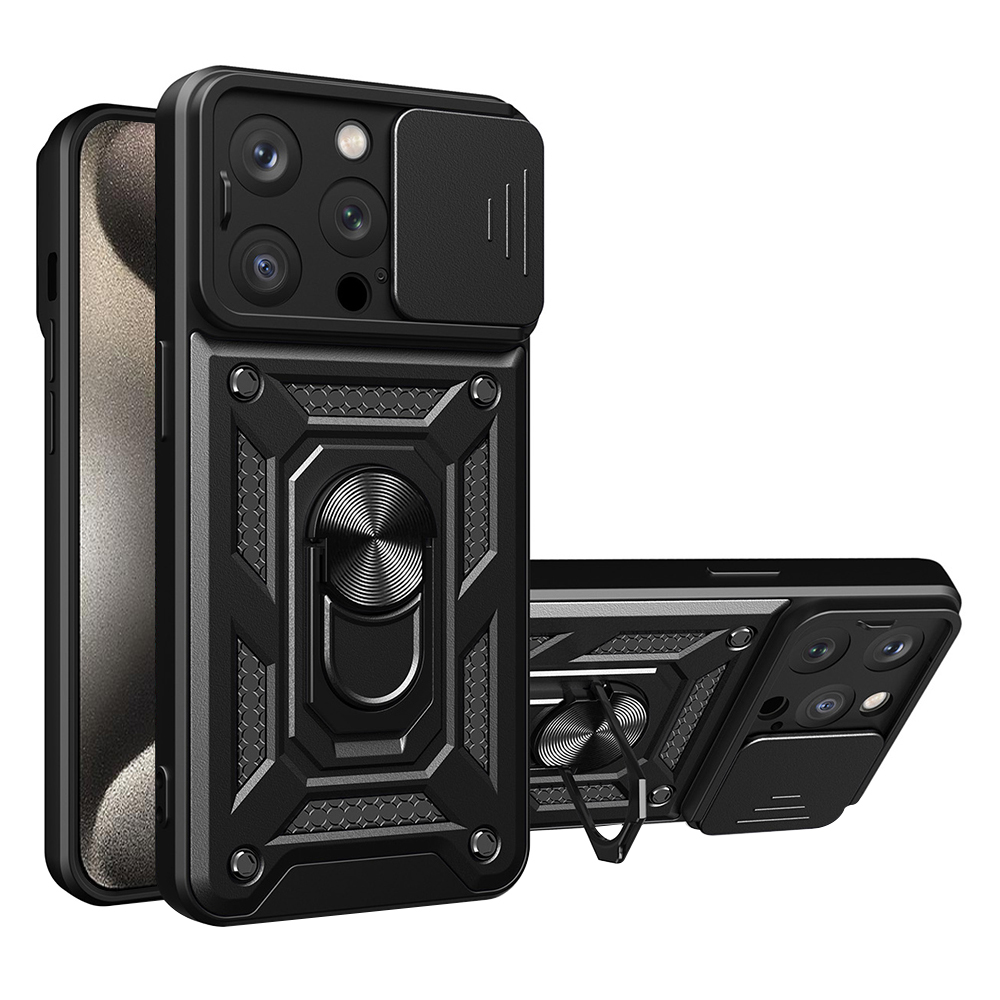 Techsuit CamShield řada iPhone 15 Pro Max černá