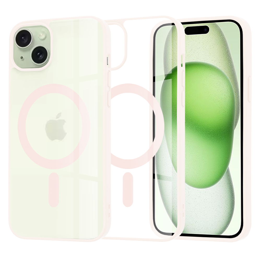 Techsuit MagSafe Pro iPhone 15 Plus Nude růžová