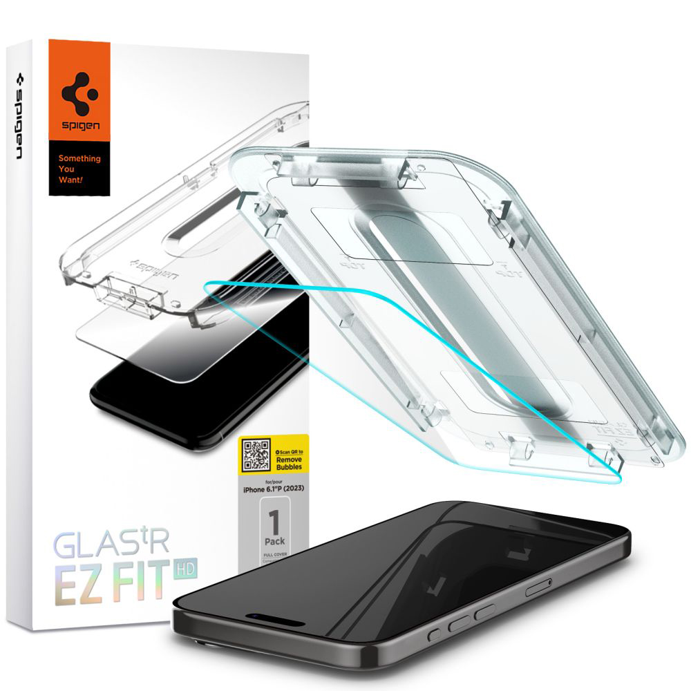 Spigen Glas.tR EZ-FIT iPhone 15 Pro Čiré