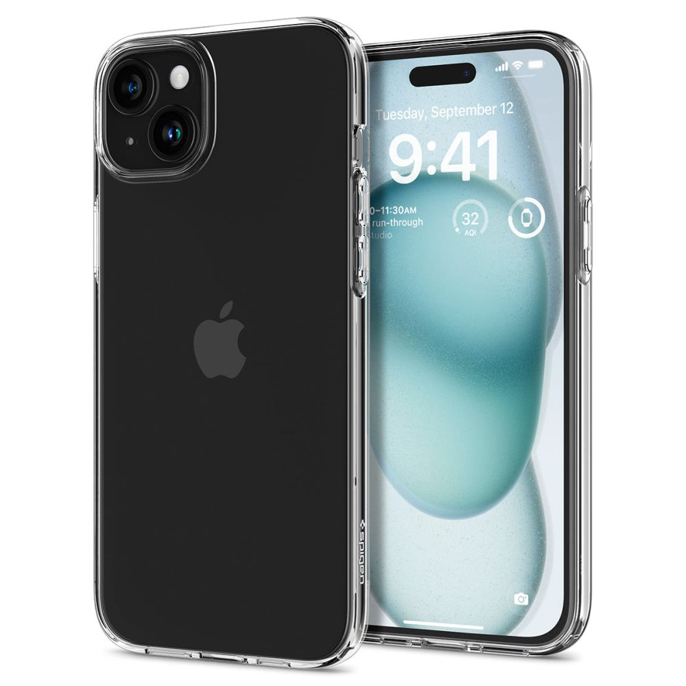 Spigen Tekutý Krystal iPhone 15 Průhledný