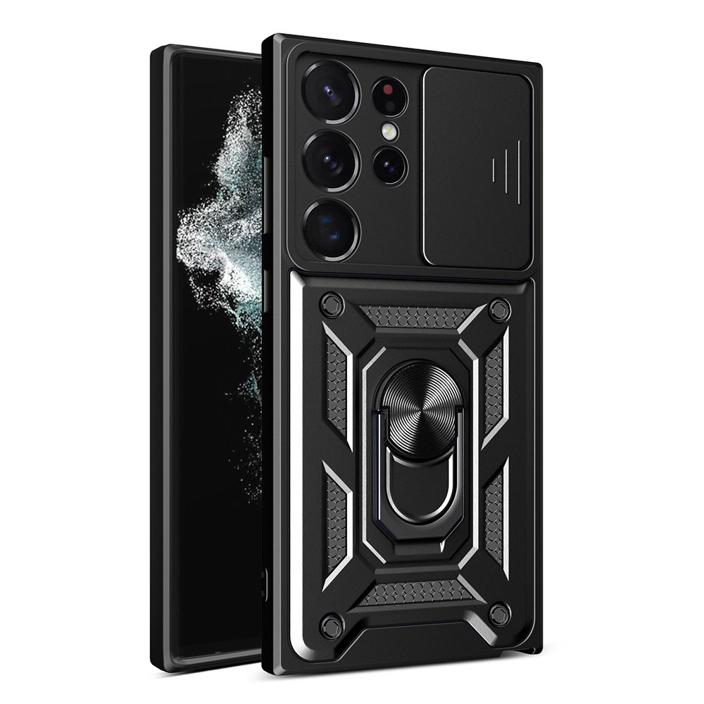 Techsuit CamShield řada Samsung Galaxy S22 Ultra 5G Černá