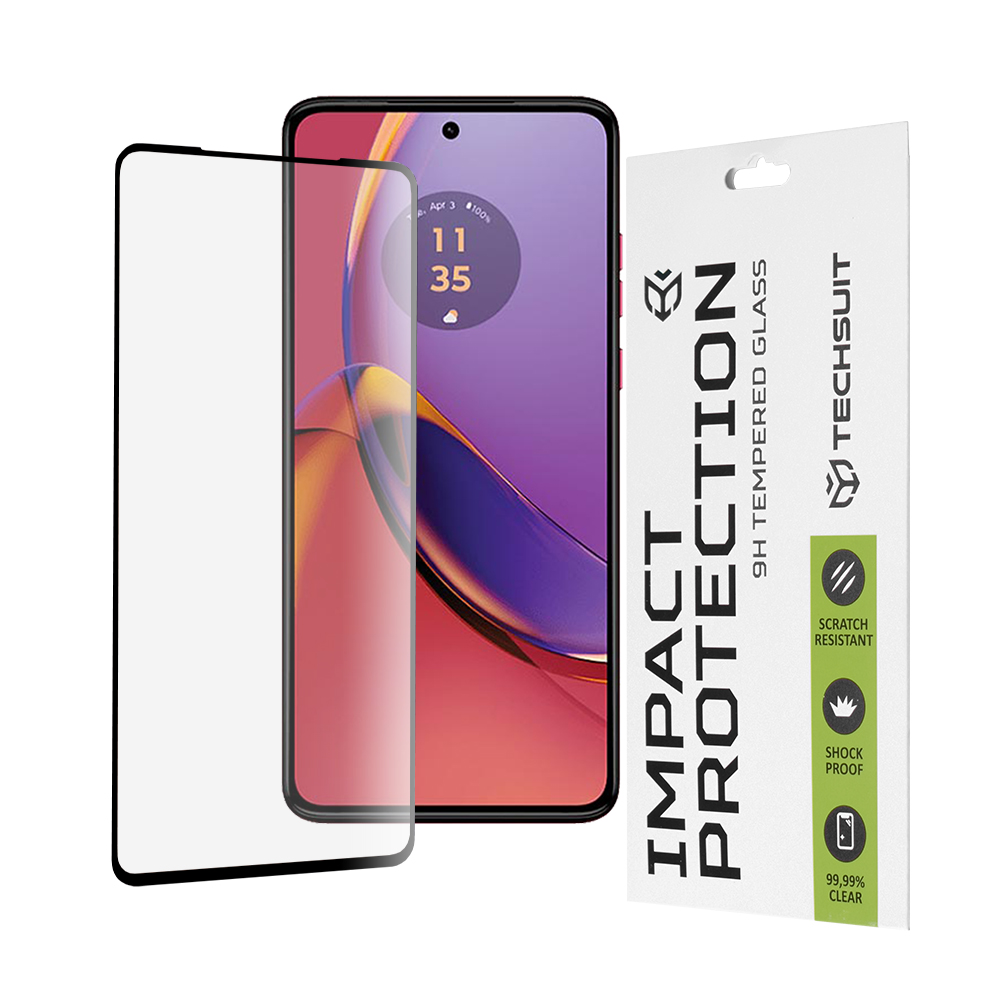 Techsuit 111D Celoplošné ochranné sklo Motorola Moto G84 Black