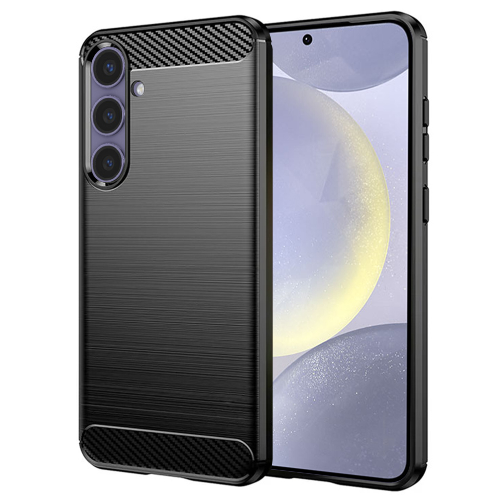 Techsuit Karbon Silikon Samsung Galaxy S24 Plus Černý