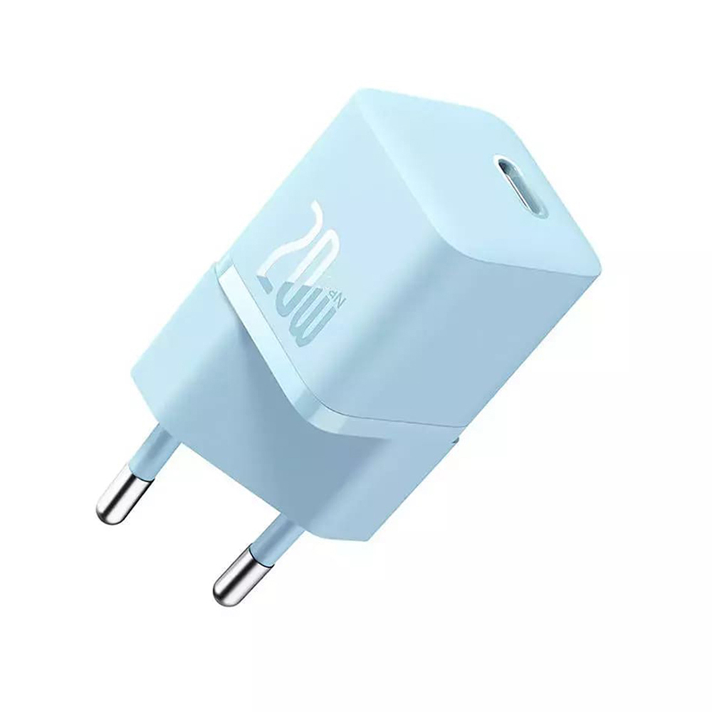 Baseus Nástěnná nabíječka CCGN050103 GaN Rychlonabíjení 20W Modrá