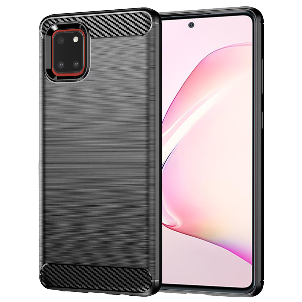 Techsuit Karbon Silikon Samsung Galaxy Note 10 Lite Černá