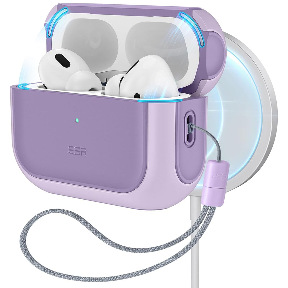 ESR Orbit Hybrid HaloLock pouzdro Apple AirPods Pro 1 2 levandulové