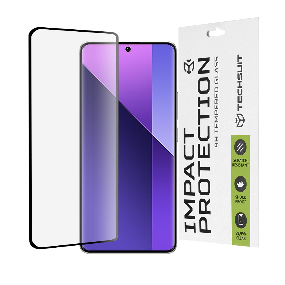 Techsuit 111D Celoplošné 3D Zakřivené Xiaomi Redmi Note 13 Pro+ 5G Černé