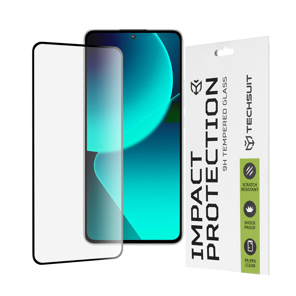 Techsuit 111D Celoplošné lepené sklo Xiaomi 13T 13T Pro Černé