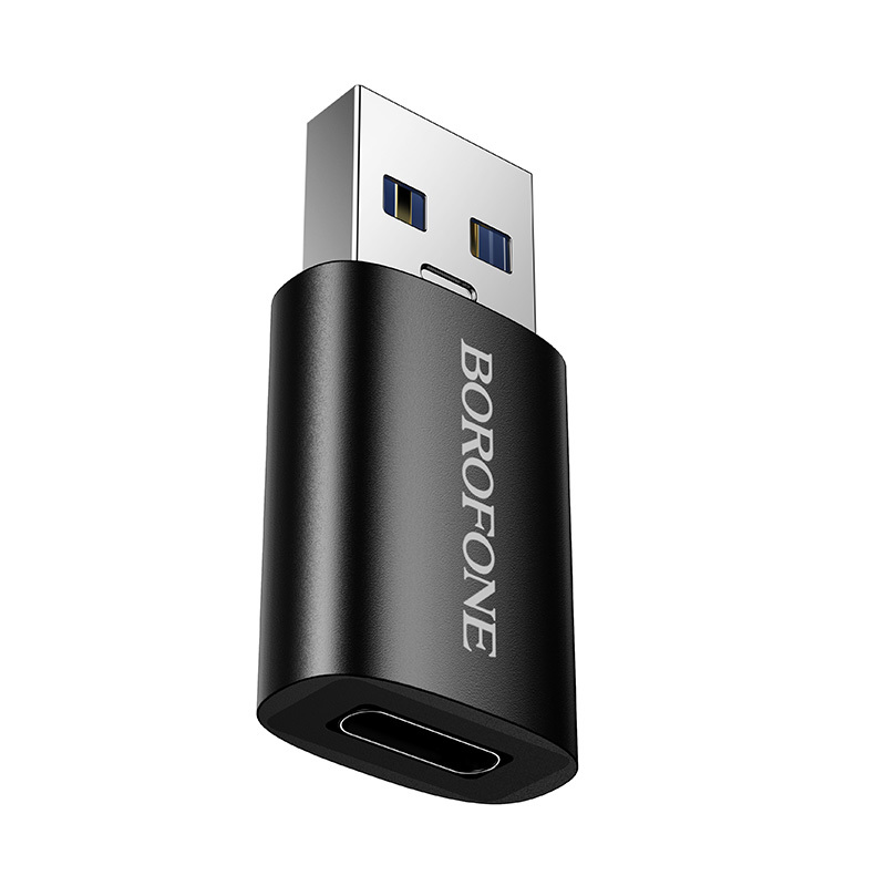 Adaptér Borofone BV26B - USB na Type C - černý