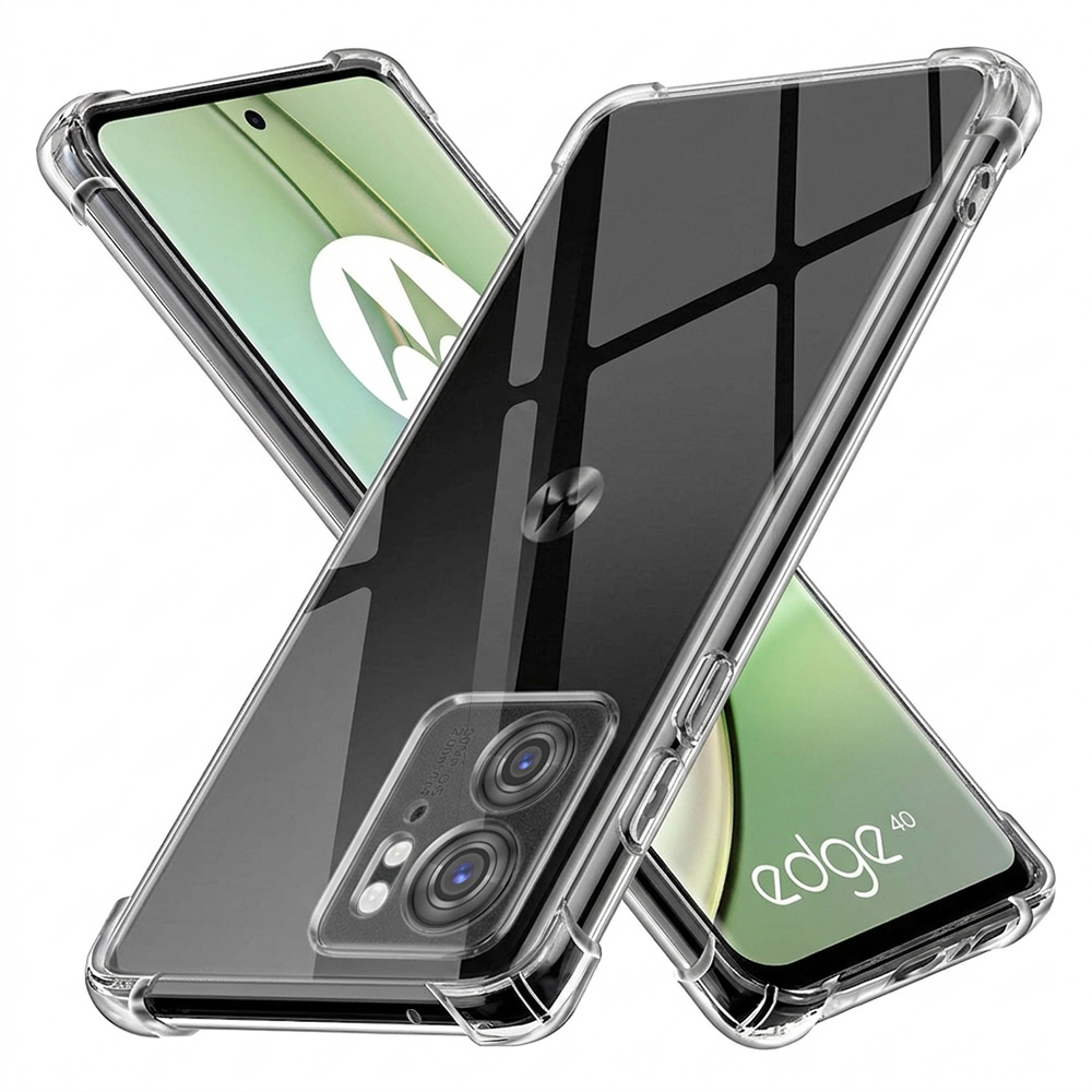 Techsuit Nárazuvzdorný Průhledný Silikon Motorola Edge 40 Edge 2023