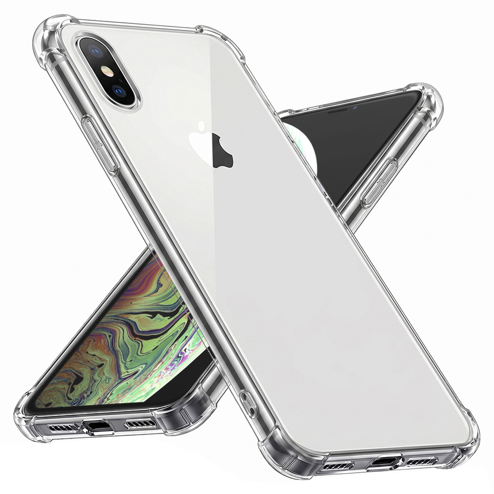 Techsuit Nárazuvzdorný Průhledný Silikon iPhone XS Max Clear