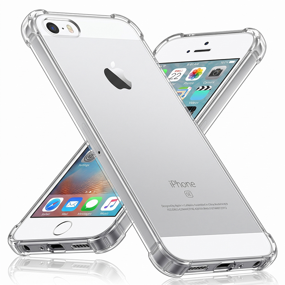 Techsuit Nárazuvzdorný Průhledný Silikon iPhone 5 5s SE