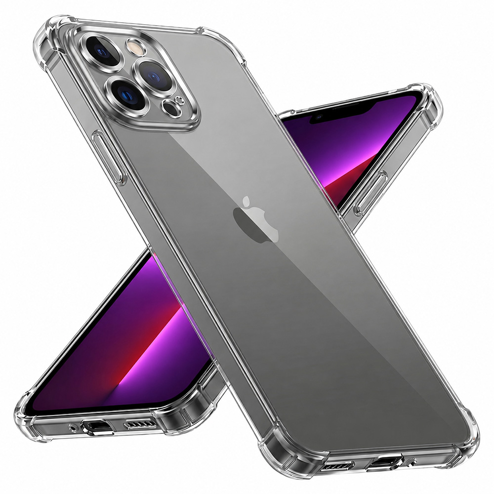 Techsuit Nárazuvzdorný Průhledný Silikon iPhone 13 Pro Clear