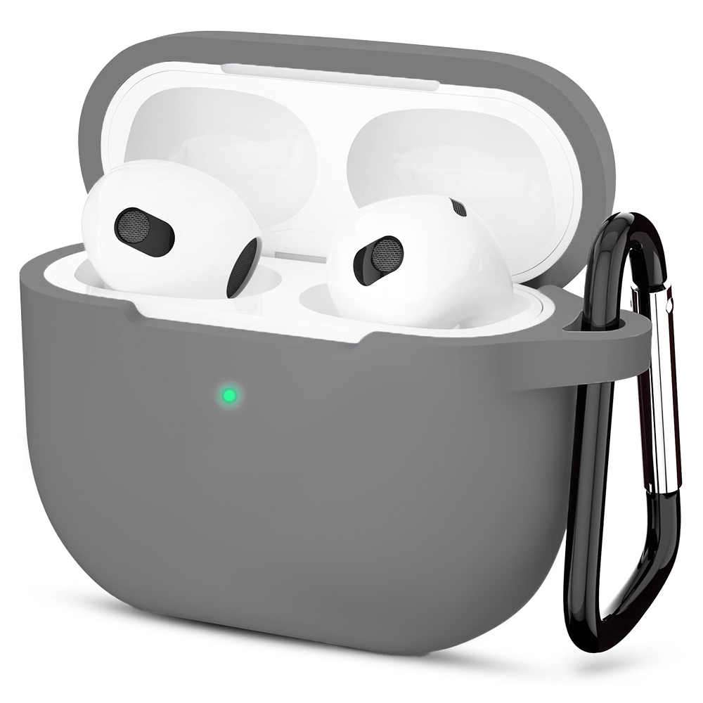 Techsuit Silikonové pouzdro pro Apple AirPods 3 Hladké Šedé